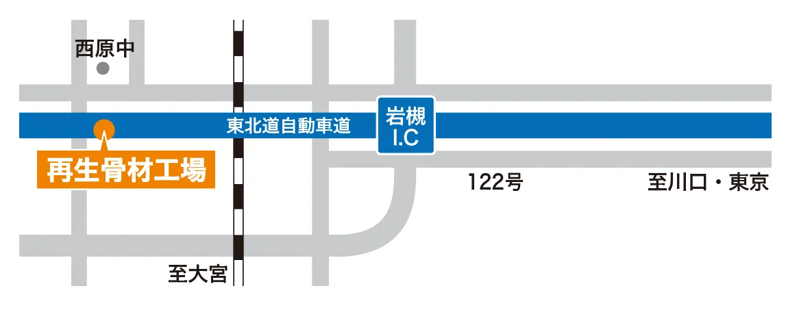 再生骨材工場・丸忠合材センター アクセスマップ